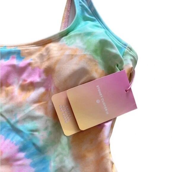 Stoney Clover Lane x Target Swimsuit Pink Tie Dye High Leg XXS or Small‎ NWT - Picture 4 of 12